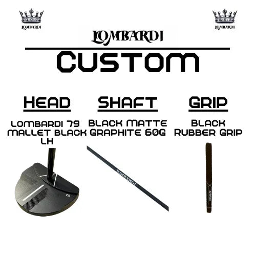 Lombardi Golf Custom Black 79 Mallet Left-Handed Golf Putter - GOLF LEAGUE