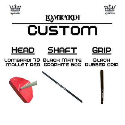 Lombardi Golf Custom Red 79 Mallet Golf Putter - GOLF LEAGUE