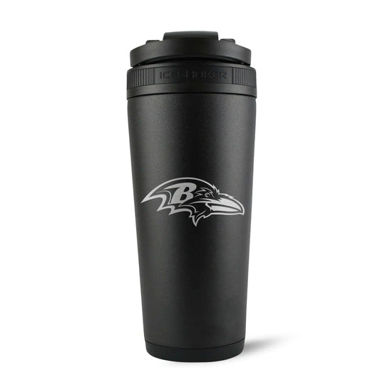 26BLACK-C_NFL_BaltimoreRavens_26ozIceShaker_Black_Back_Shadow - GOLF LEAGUE