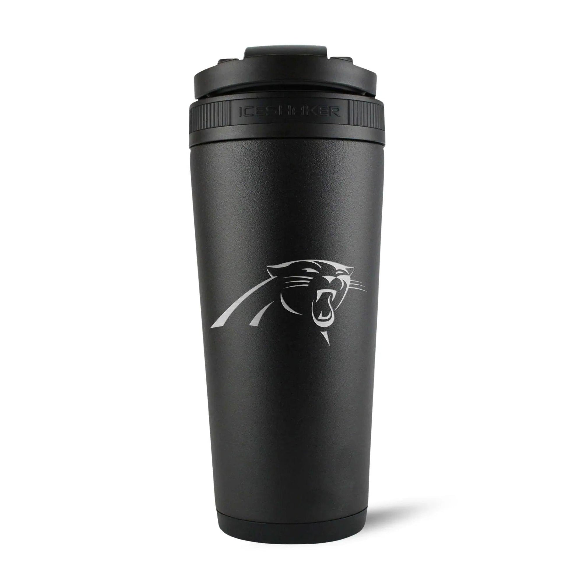 26BLACK-C_NFL_CarolinaPanthers_26ozIceShaker_Black_Back_Shadow - GOLF LEAGUE
