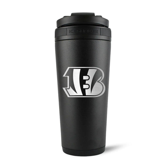 26BLACK-C_NFL_CincinnattiBengals_26ozIceShaker_Black_Back_Shadow - GOLF LEAGUE