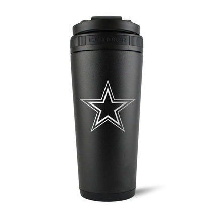 26BLACK-C_NFL_DallasCowboys_26ozIceShaker_Black_Back_Shadow - GOLF LEAGUE