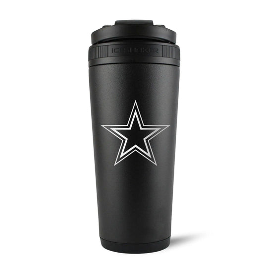 26BLACK-C_NFL_DallasCowboys_26ozIceShaker_Black_Back_Shadow - GOLF LEAGUE