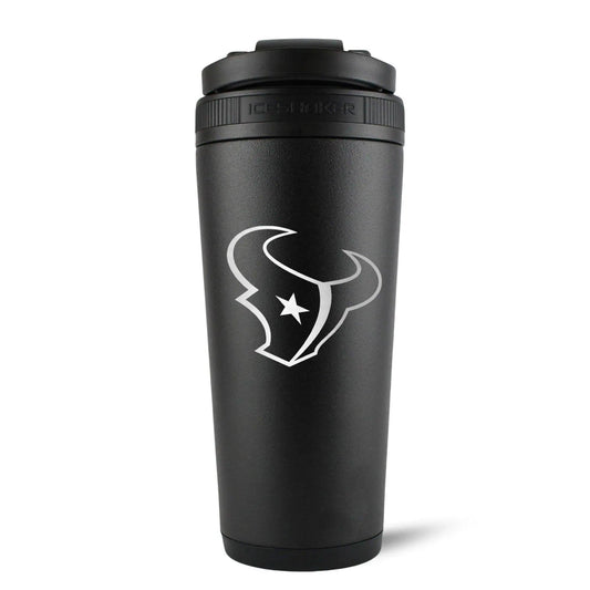 26BLACK-C_NFL_HoustonTexans_26ozIceShaker_Black_Back_Shadow - GOLF LEAGUE