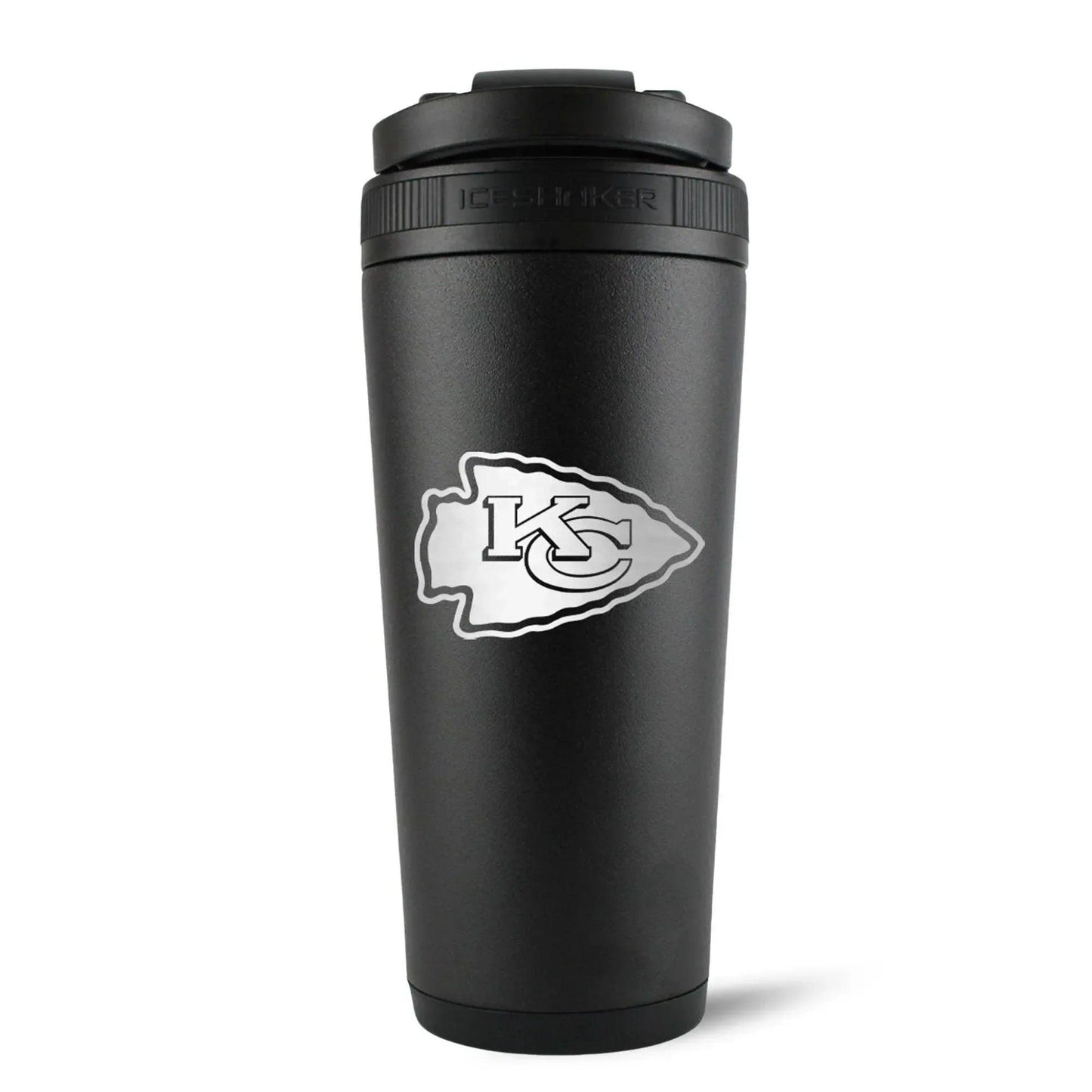 26BLACK-C_NFL_KansasCityChiefs_26ozIceShaker_Black_Back_Shadow - GOLF LEAGUE