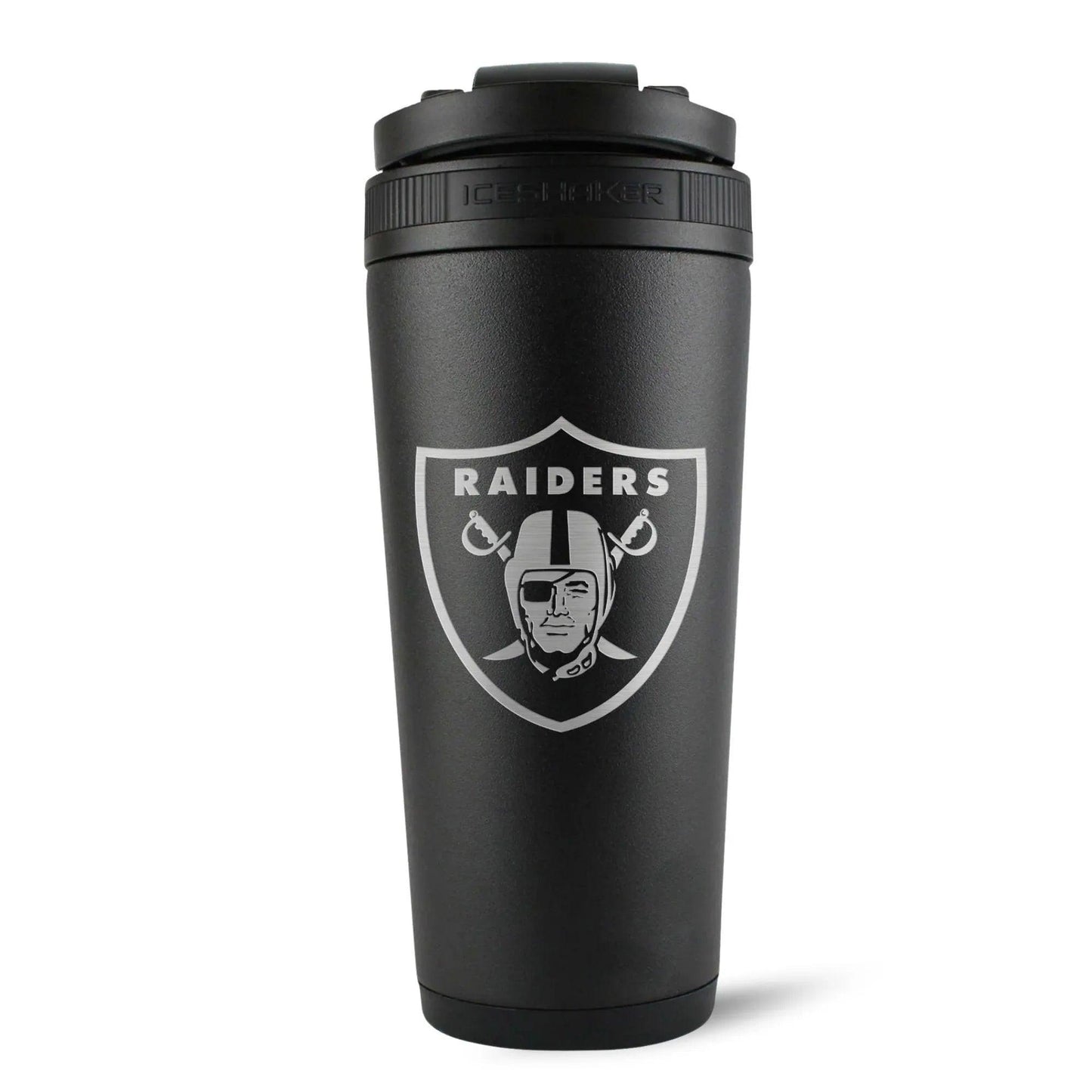 26BLACK-C_NFL_LasVegasRaiders_26ozIceShaker_Black_Back_shadow - GOLF LEAGUE