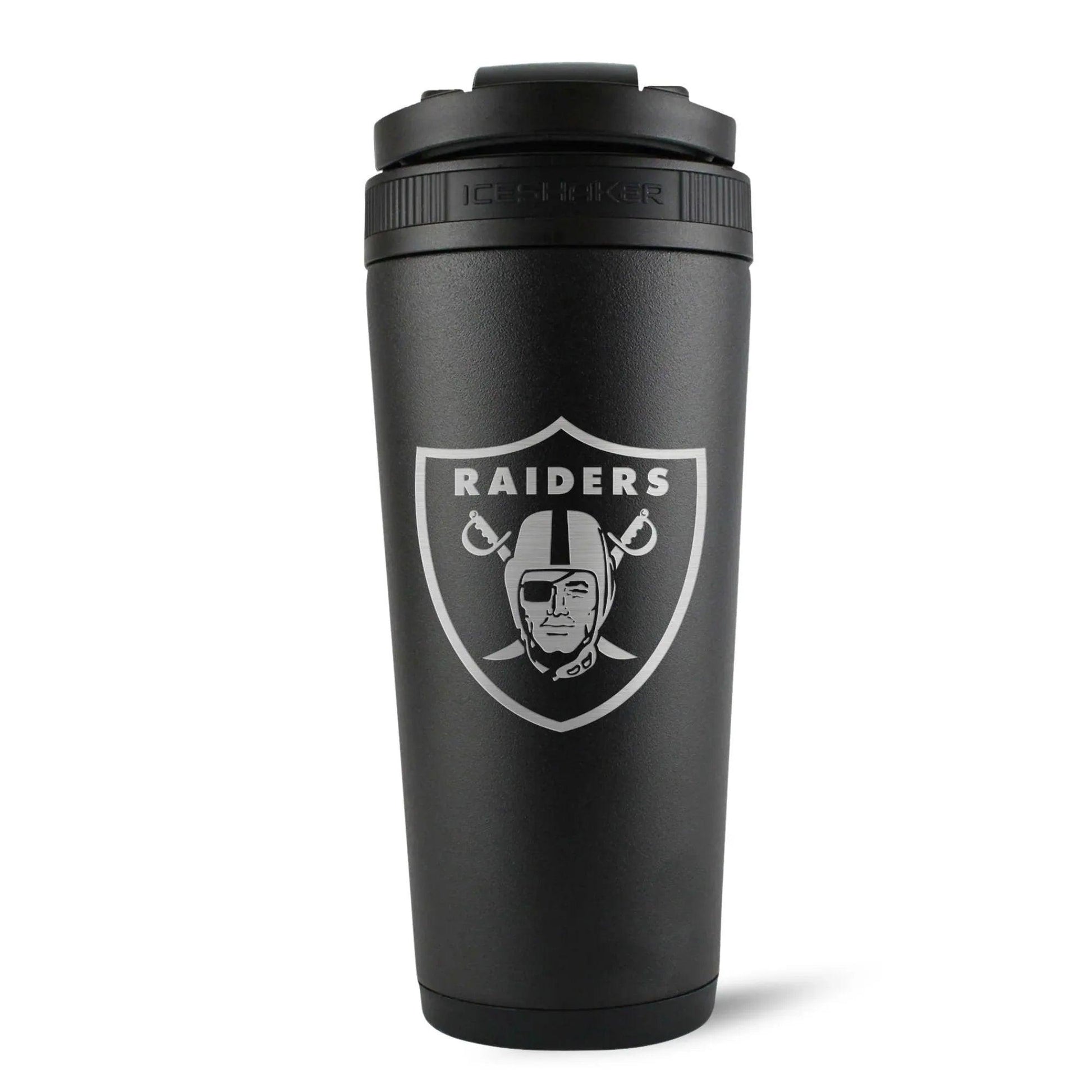 26BLACK-C_NFL_LasVegasRaiders_26ozIceShaker_Black_Back_shadow - GOLF LEAGUE