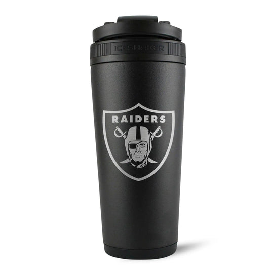 26BLACK-C_NFL_LasVegasRaiders_26ozIceShaker_Black_Back_shadow - GOLF LEAGUE