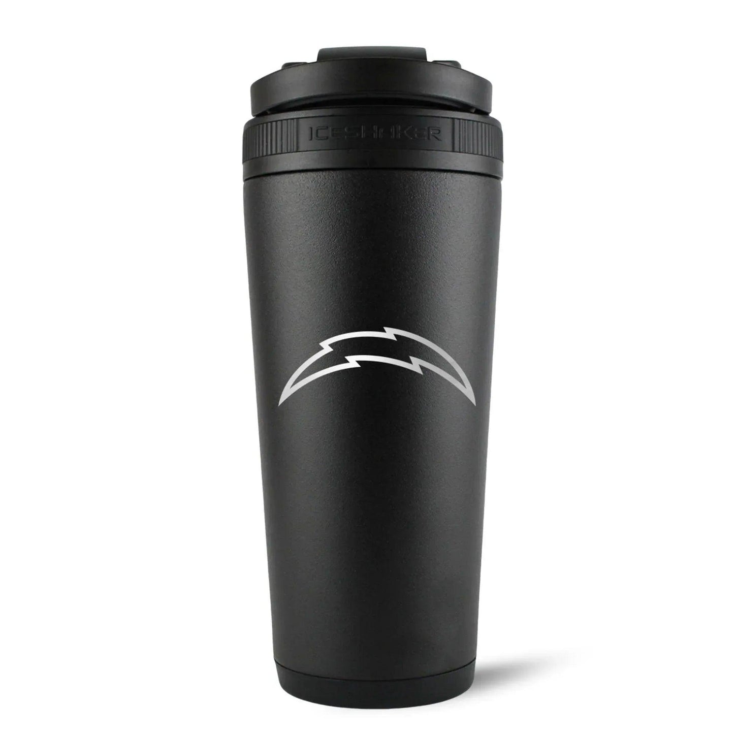 26BLACK-C_NFL_LosAngelesChargers_26ozIceShaker_Black_Back_Shadow - GOLF LEAGUE