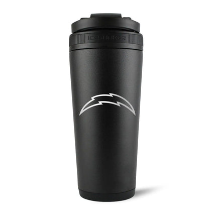 26BLACK-C_NFL_LosAngelesChargers_26ozIceShaker_Black_Back_Shadow - GOLF LEAGUE