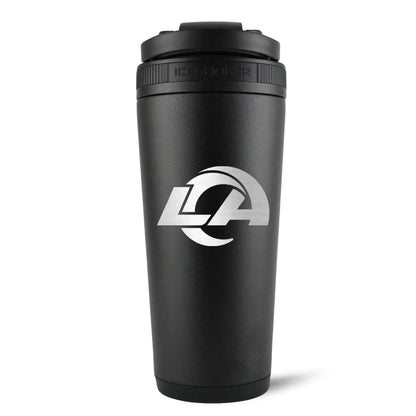 26BLACK-C_NFL_LosAngelesRams_26ozIceShaker_Black_Back_Shadow - GOLF LEAGUE