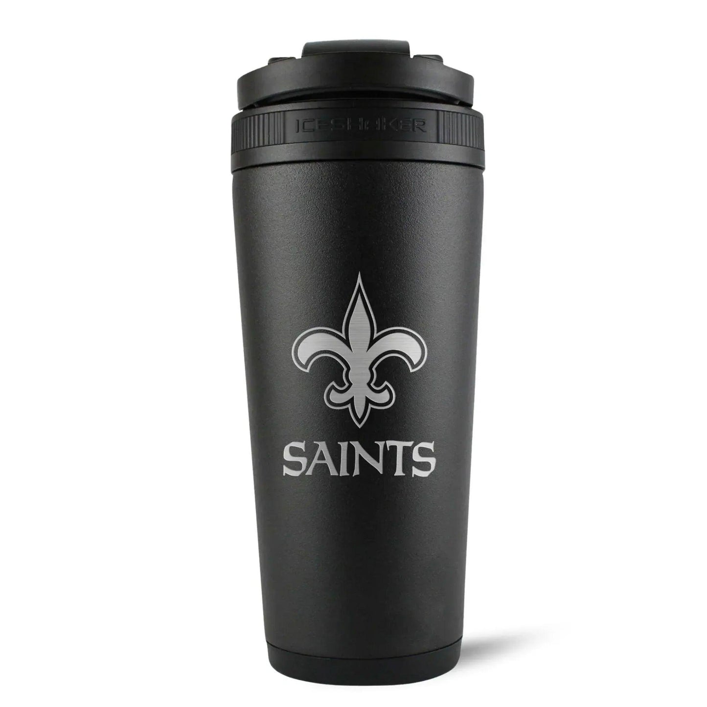 26BLACK-C_NFL_NewOrleansSaints_26ozIceShaker_Black_Back_shadow - GOLF LEAGUE