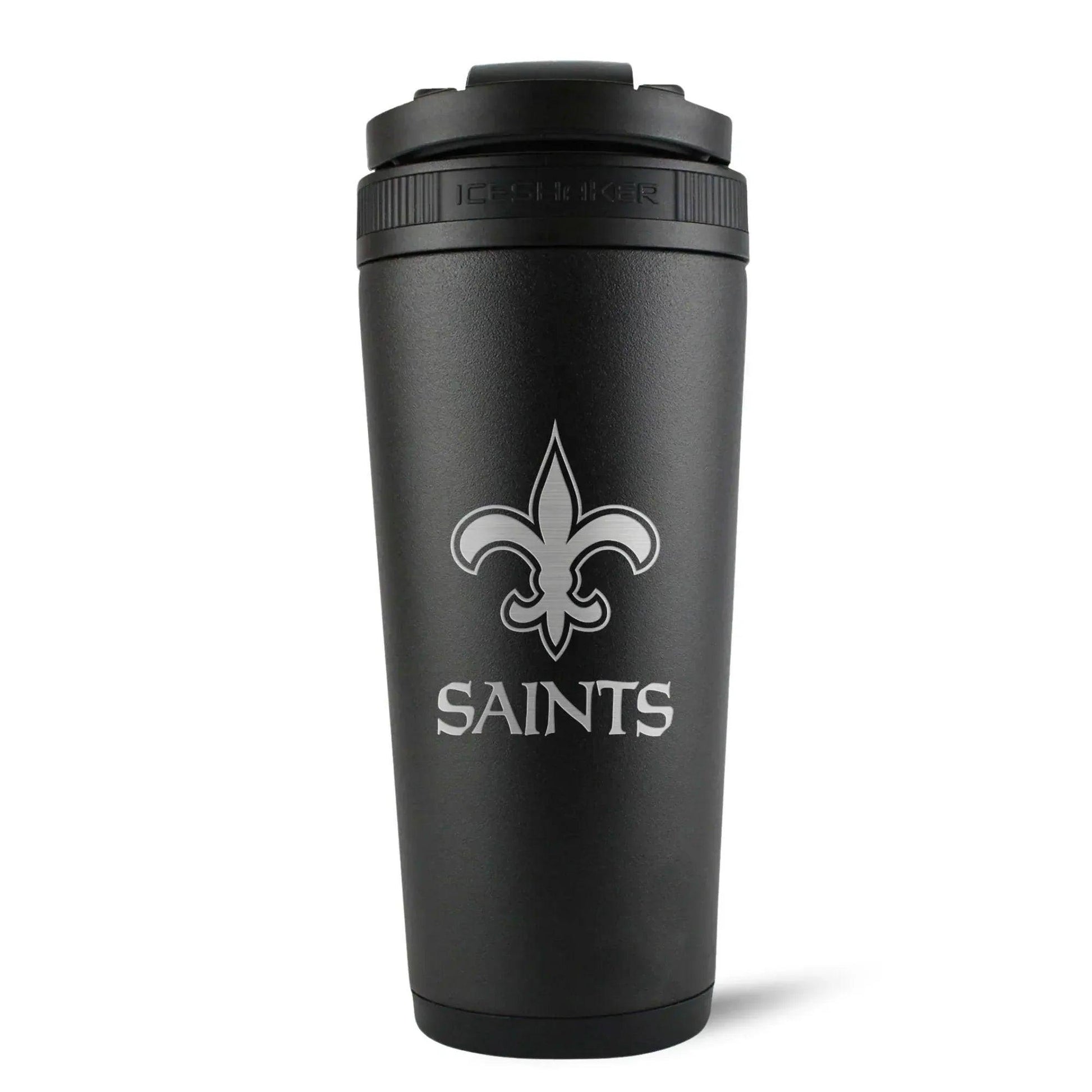 26BLACK-C_NFL_NewOrleansSaints_26ozIceShaker_Black_Back_shadow - GOLF LEAGUE