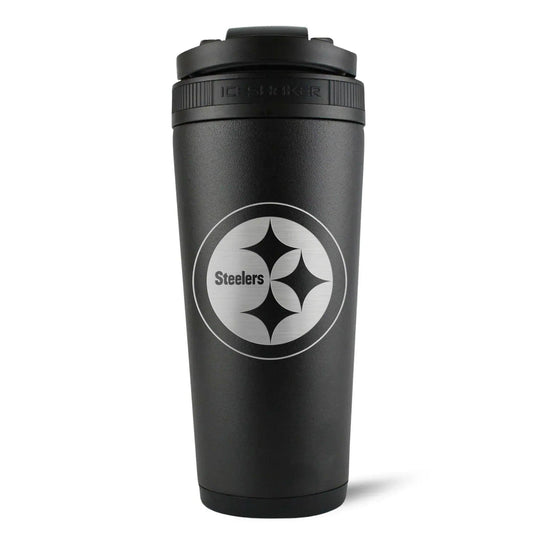26BLACK-C_NFL_PittsburghSteelers_26ozIceShaker_Black_Back_shadow - GOLF LEAGUE