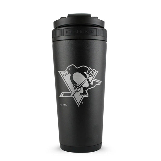 26BLACK-NHLPENGUINS-C_26OZICESHAKER_BLACK_BACK - GOLF LEAGUE