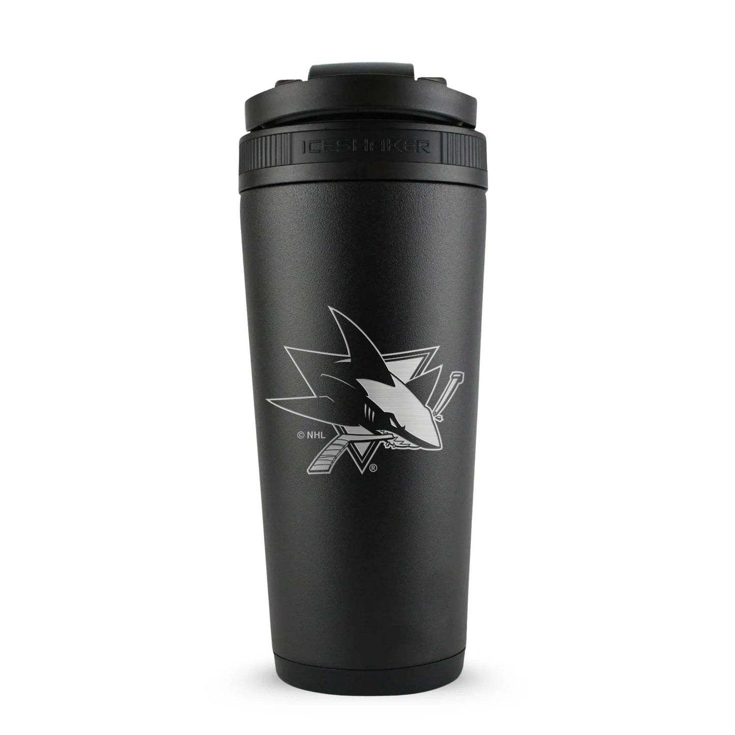 26BLACK-NHLSHARKS-C_26OZICESHAKER_BLACK_BACK - GOLF LEAGUE