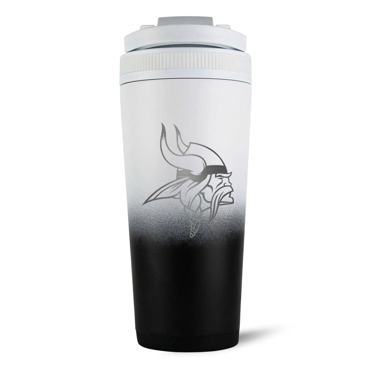 26BLACKWHITE-C_NFL_MinnesotaVikings_26ozIceShaker_BlackWhiteOmbre_Back_shadow - GOLF LEAGUE
