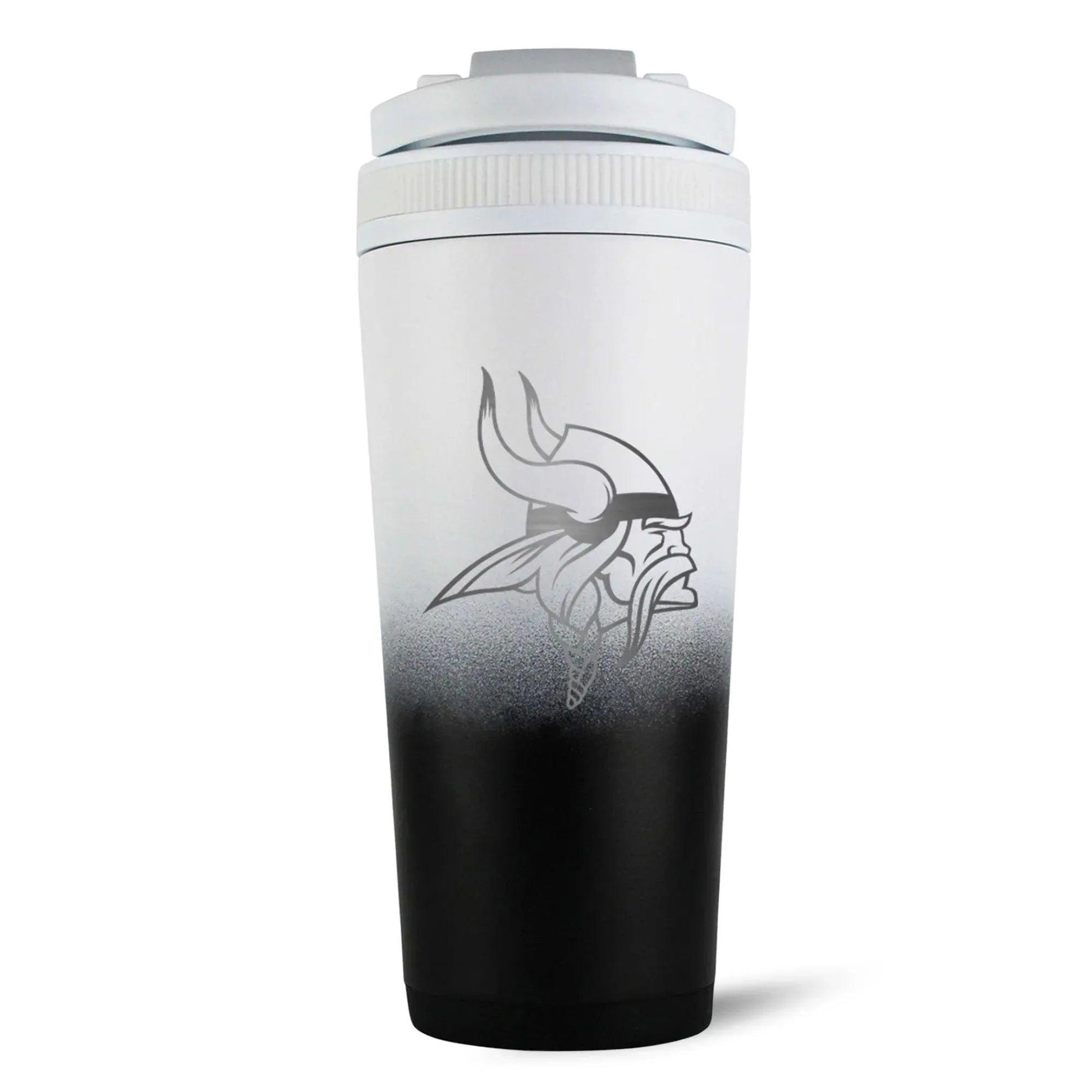 26BLACKWHITE-C_NFL_MinnesotaVikings_26ozIceShaker_BlackWhiteOmbre_Back_shadow - GOLF LEAGUE