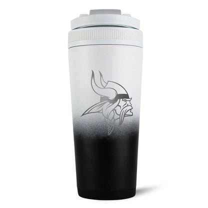 26BLACKWHITE-C_NFL_MinnesotaVikings_26ozIceShaker_BlackWhiteOmbre_Back_shadow - GOLF LEAGUE