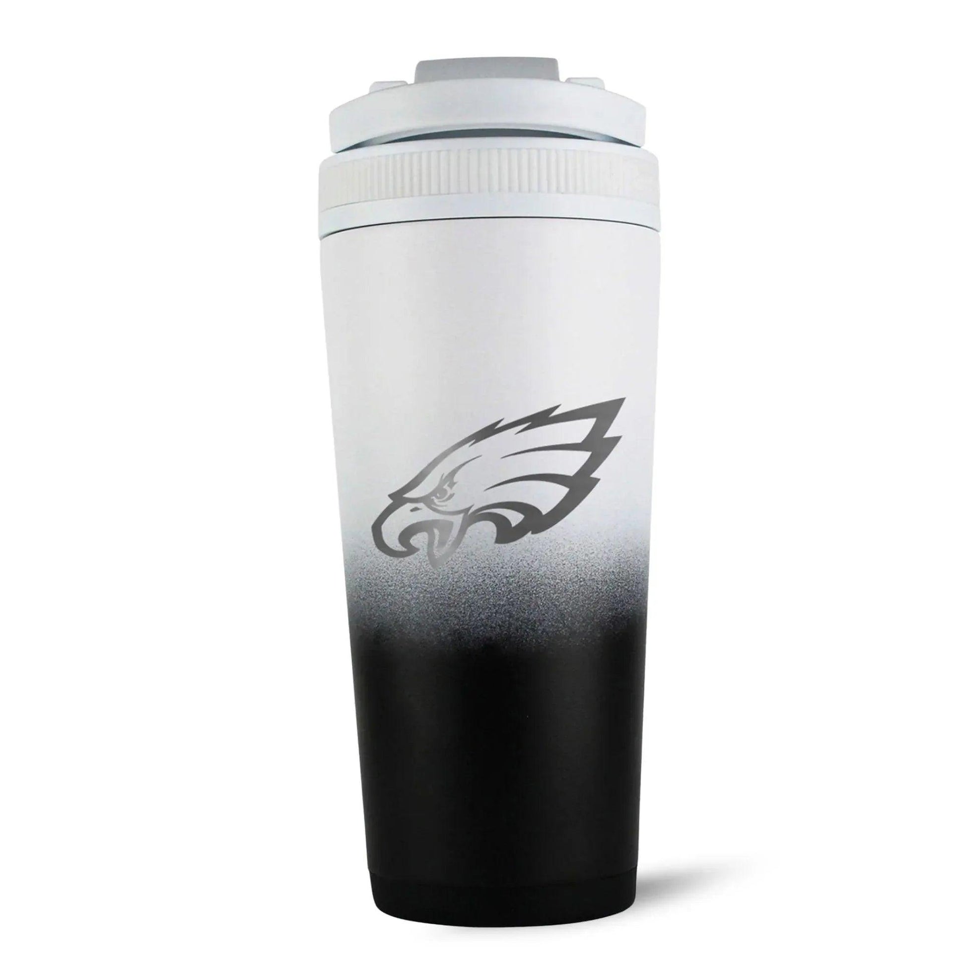 26BLACKWHITE-C_NFL_PhiladelphiaEagles_26ozIceShaker_BlackWhiteOmbre_Back_shadow - GOLF LEAGUE