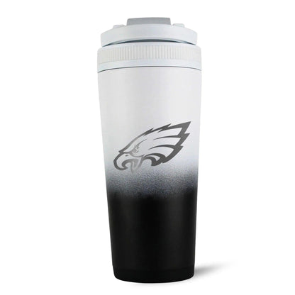 26BLACKWHITE-C_NFL_PhiladelphiaEagles_26ozIceShaker_BlackWhiteOmbre_Back_shadow - GOLF LEAGUE