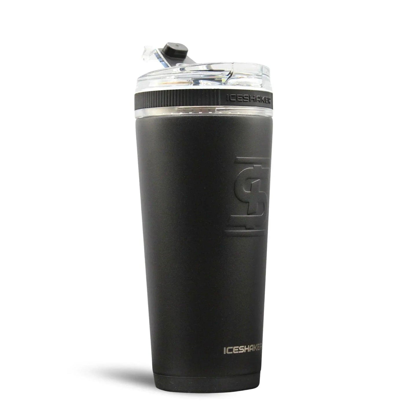 26FLEXBLACK_26ozFlexBottle_Black_3QTR_NoStraw_shadow - GOLF LEAGUE
