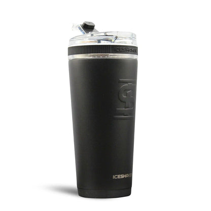 26FLEXBLACK_26ozFlexBottle_Black_3QTR_NoStraw_shadow - GOLF LEAGUE