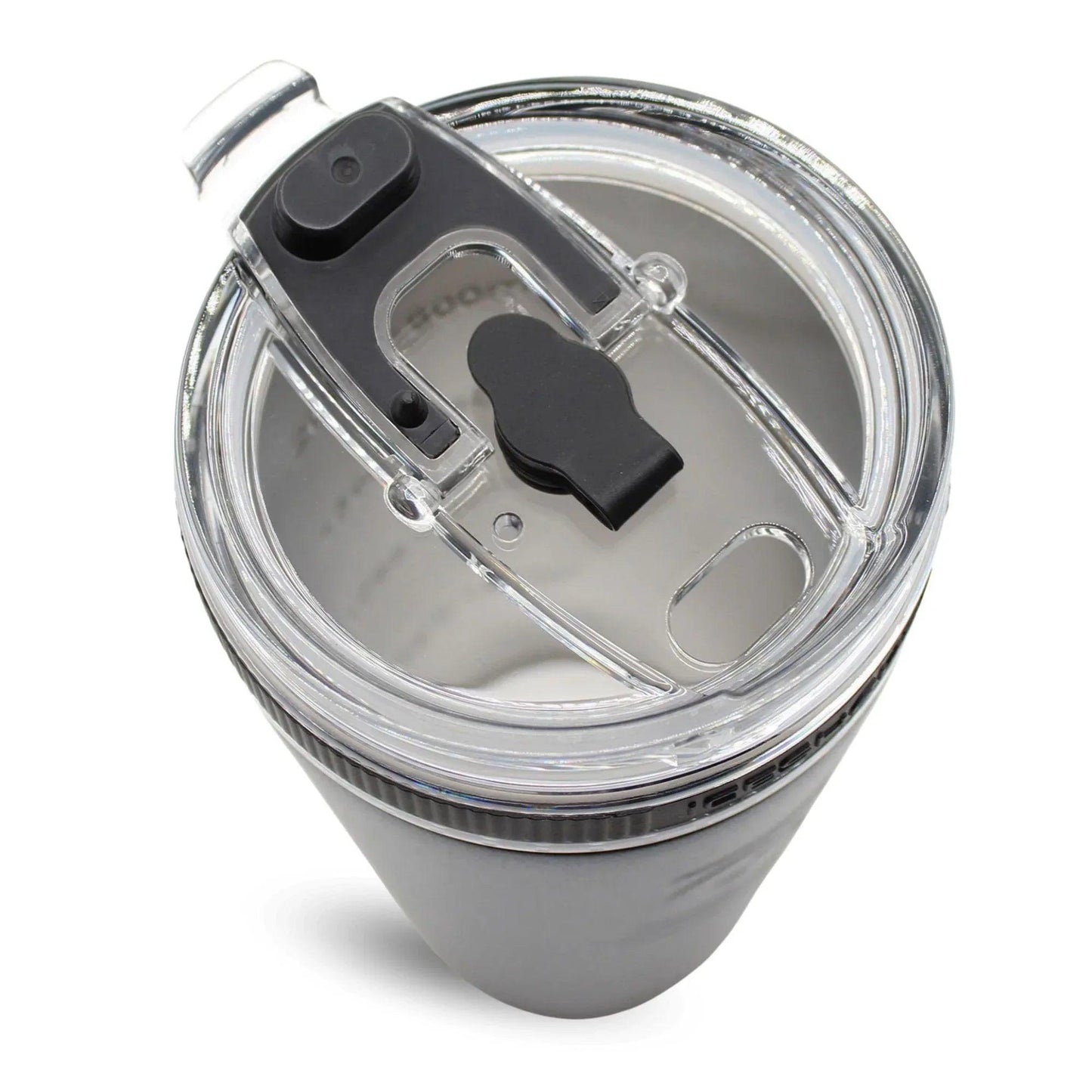 26FLEXBLACK_26ozFlexBottle_Black_LidCloseUp_NoStraw_shadow - GOLF LEAGUE
