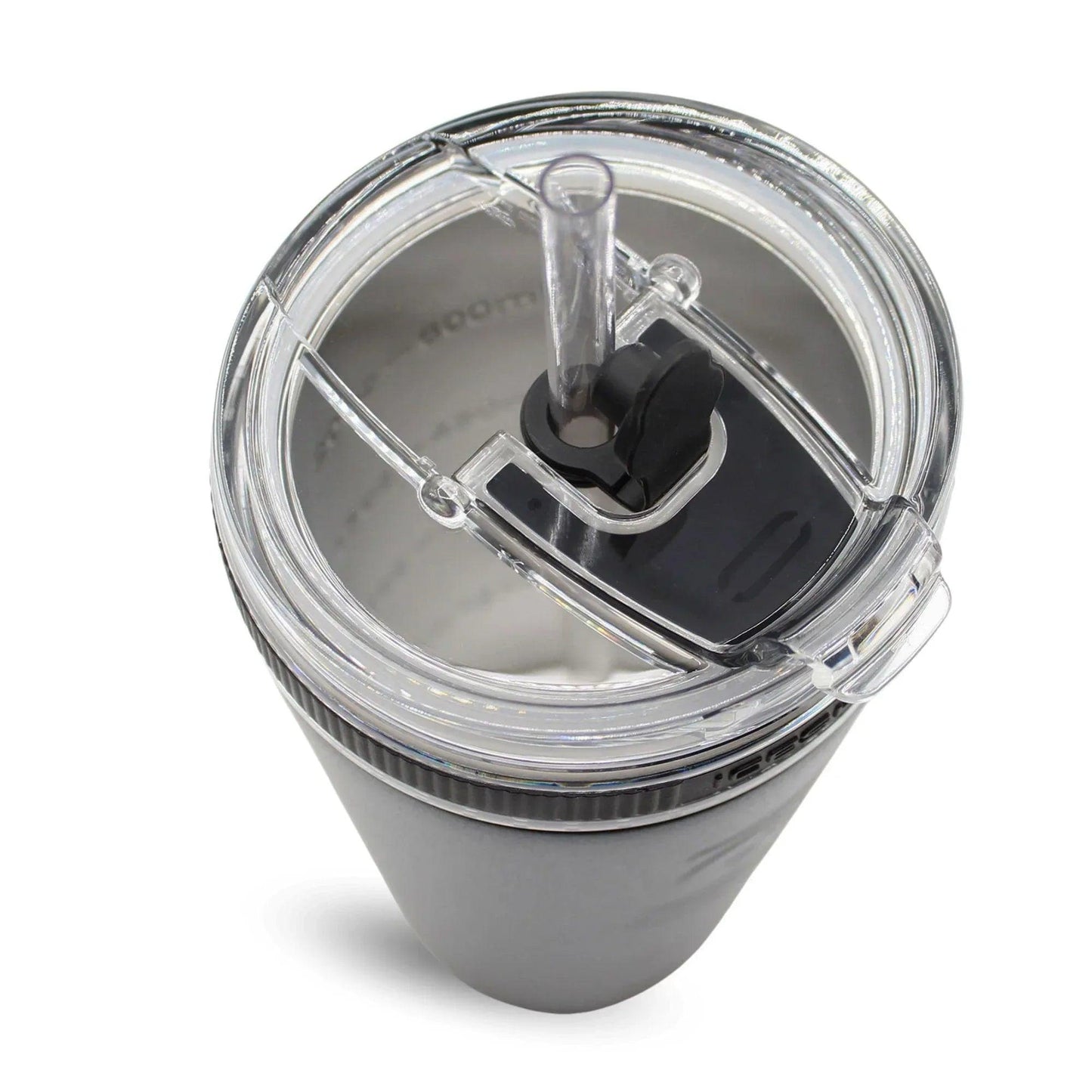 26FLEXBLACK_26ozFlexBottle_Black_LidCloseUp_StrawInserted_shadow - GOLF LEAGUE