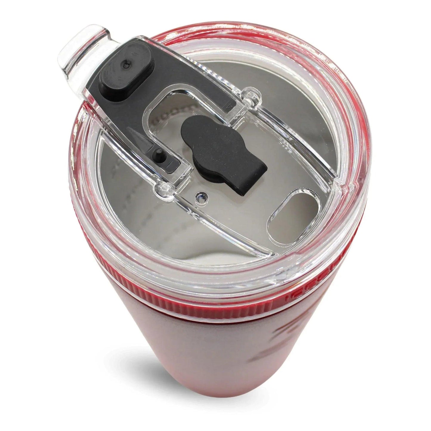 26FLEXRED_26ozFlexBottle_Red_3qtr_LidCloseUp_DrinkFlapOpen_shadow - GOLF LEAGUE