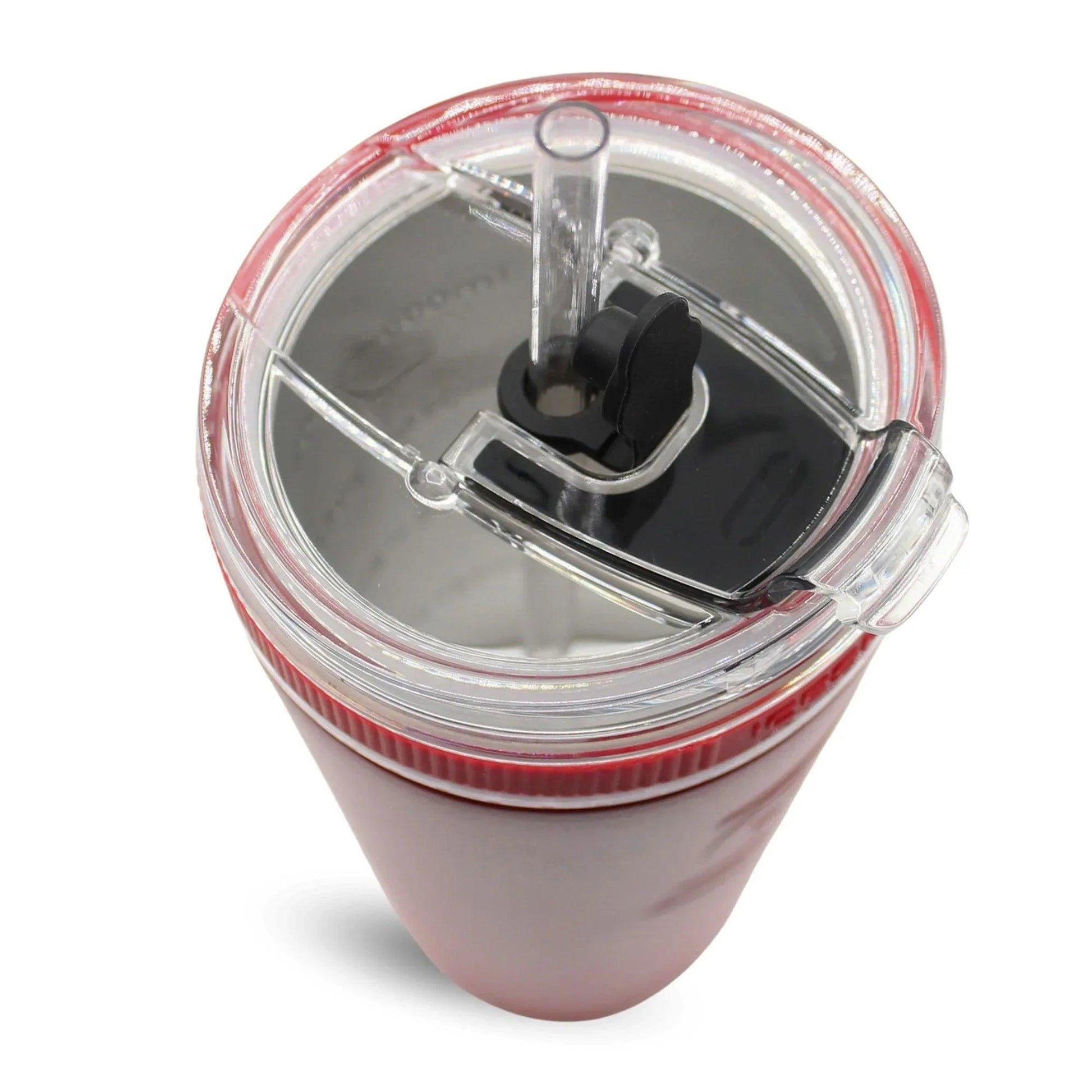 26FLEXRED_26ozFlexBottle_Red_3qtr_LidCloseUp_WithStraw_shadow - GOLF LEAGUE