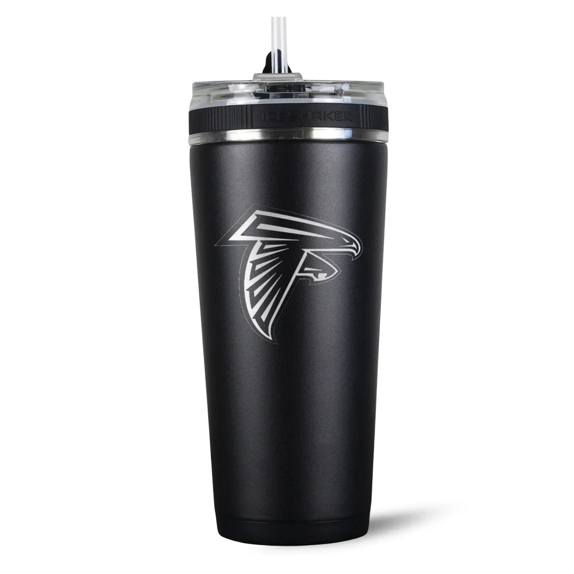 26FlexBlack-C_NFL_26ozFlexBottle_AtlantaFalcons_Black_Back_Shadow - GOLF LEAGUE