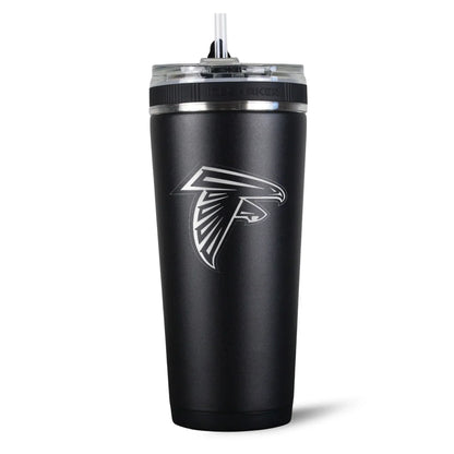 26FlexBlack-C_NFL_26ozFlexBottle_AtlantaFalcons_Black_Back_Shadow - GOLF LEAGUE
