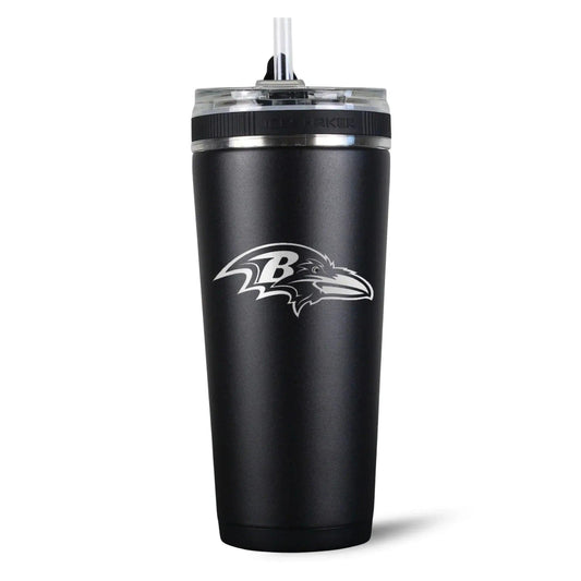 26FlexBlack-C_NFL_26ozFlexBottle_BaltimoreRavens_Black_Back_Shadow - GOLF LEAGUE