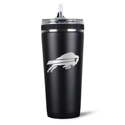 26FlexBlack-C_NFL_26ozFlexBottle_BuffaloBills_Black_Back_Shadow - GOLF LEAGUE