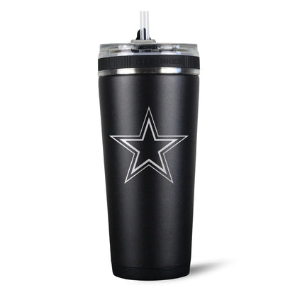26FlexBlack-C_NFL_26ozFlexBottle_DallasCowboys_Black_Back_Shadow - GOLF LEAGUE