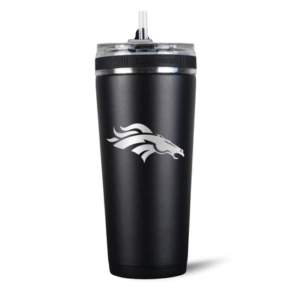26FlexBlack-C_NFL_26ozFlexBottle_DenverBroncos_Black_Back_Shadow - GOLF LEAGUE