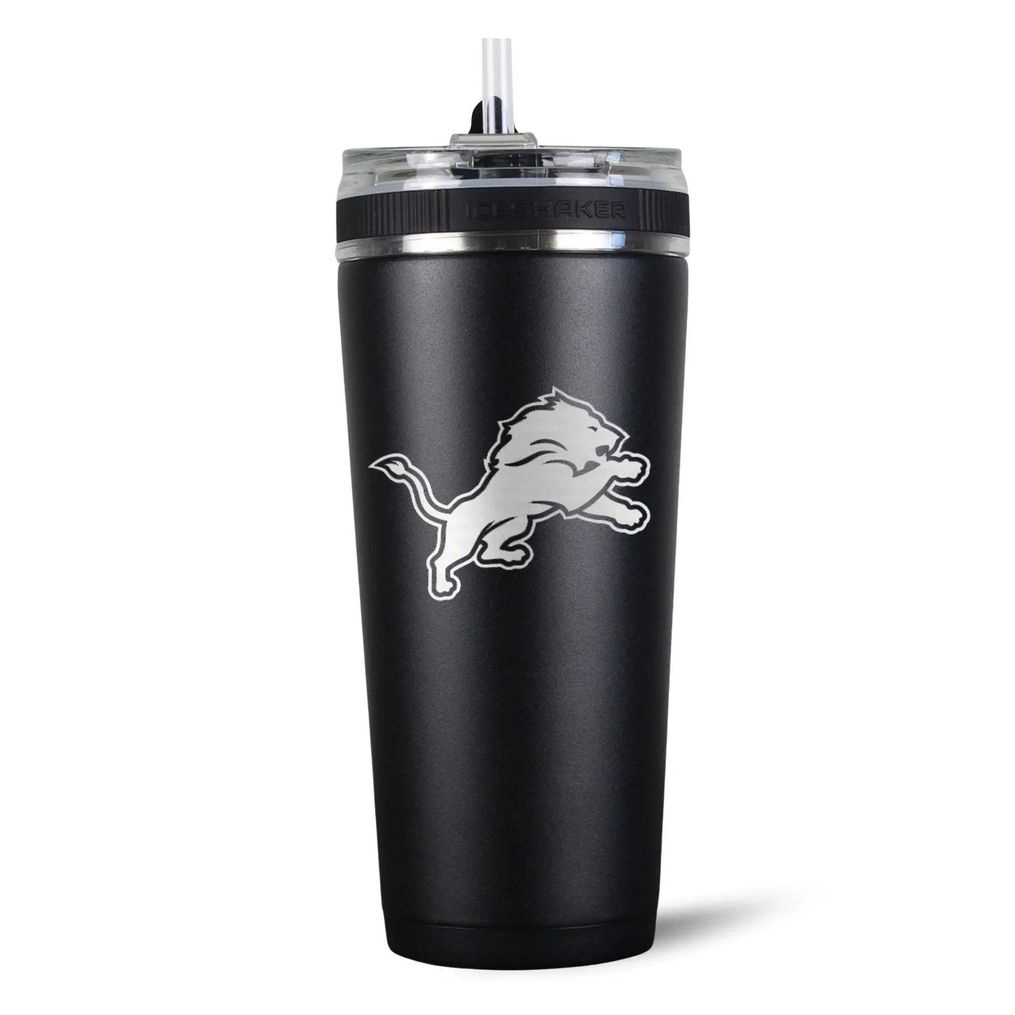 26FlexBlack-C_NFL_26ozFlexBottle_DetroitLions_Black_Back_Shadow - GOLF LEAGUE