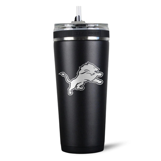 26FlexBlack-C_NFL_26ozFlexBottle_DetroitLions_Black_Back_Shadow - GOLF LEAGUE