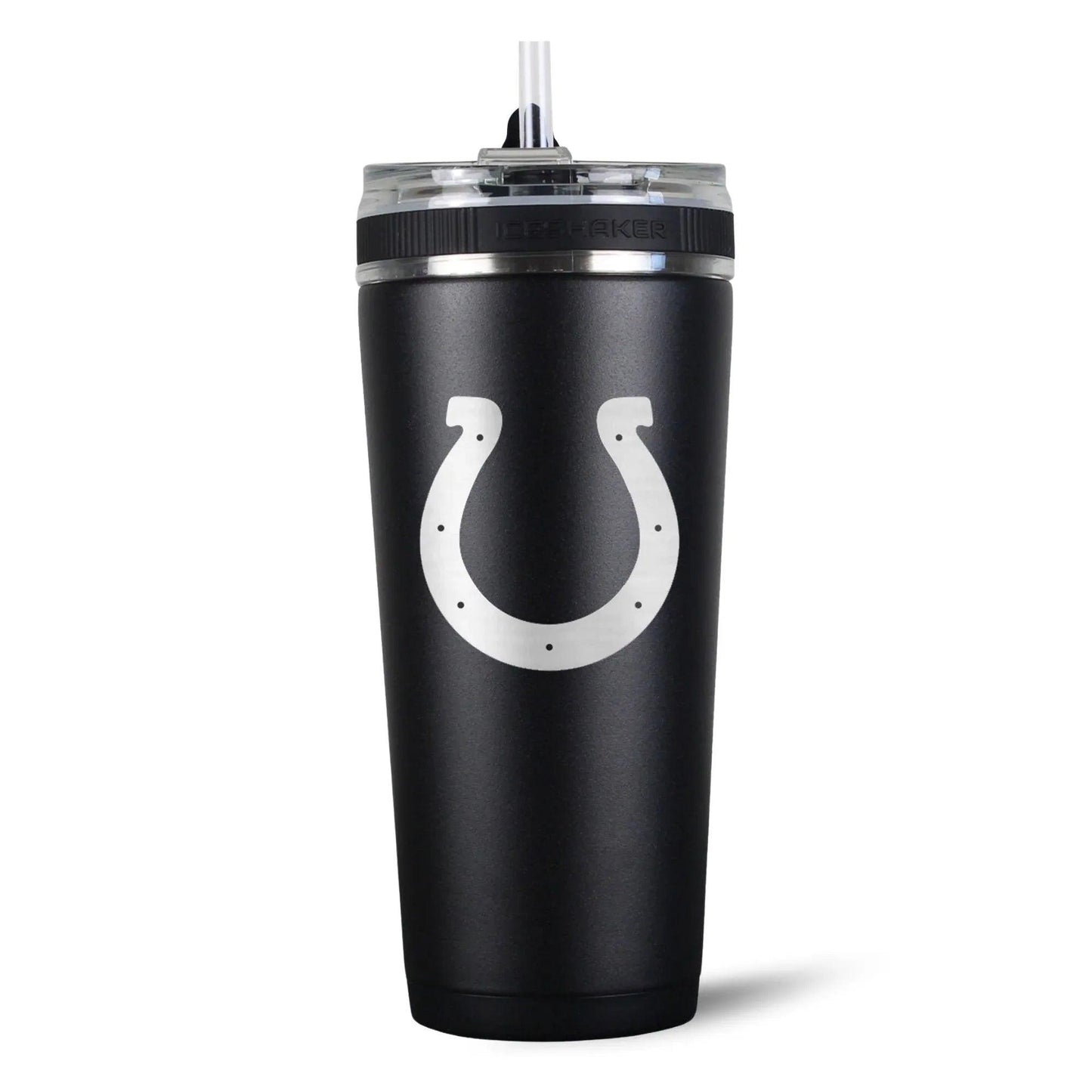 26FlexBlack-C_NFL_26ozFlexBottle_IndianapolisColts_Black_Back_Shadow - GOLF LEAGUE
