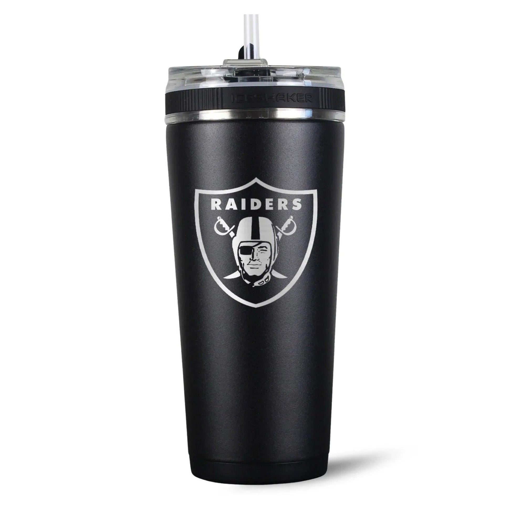 26FlexBlack-C_NFL_26ozFlexBottle_LasVegasRaiders_Black_Back_shadow - GOLF LEAGUE