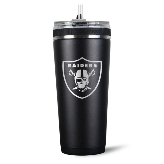 26FlexBlack-C_NFL_26ozFlexBottle_LasVegasRaiders_Black_Back_shadow - GOLF LEAGUE