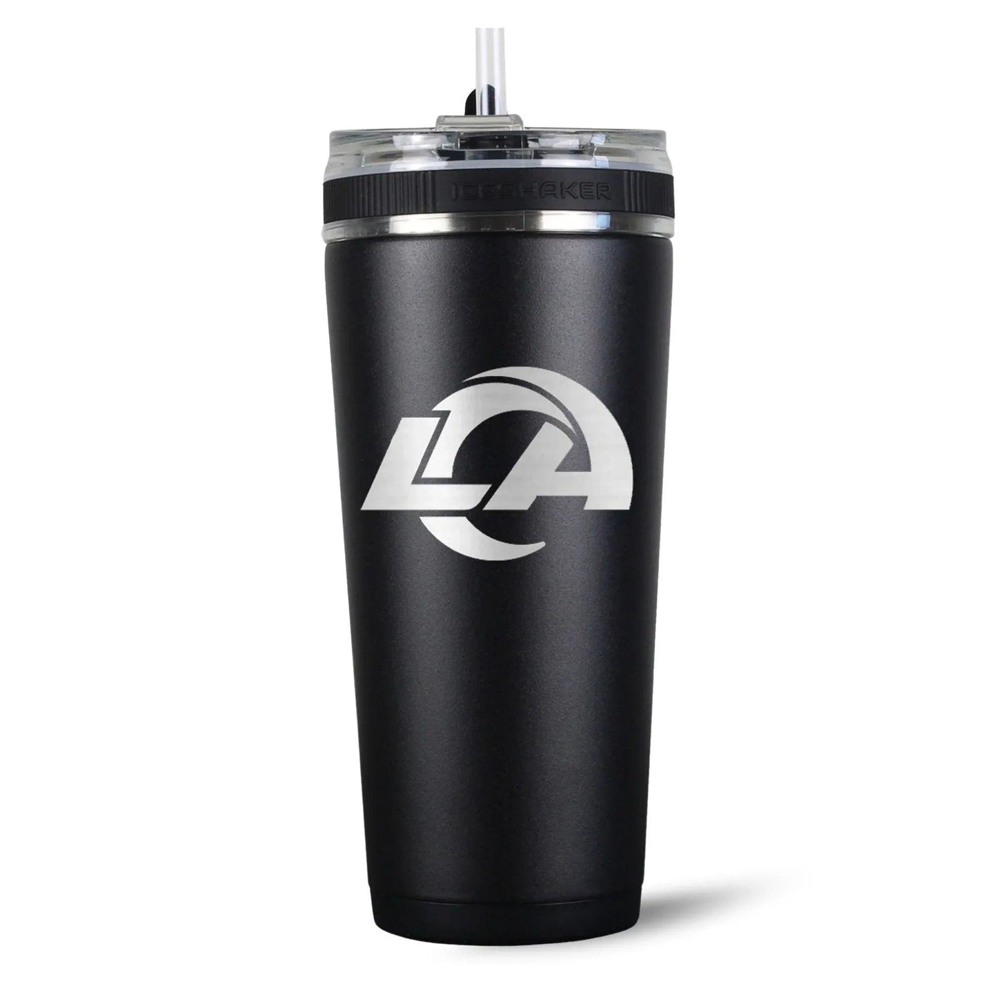 26FlexBlack-C_NFL_26ozFlexBottle_LosAngelesRams_Black_Back_Shadow - GOLF LEAGUE
