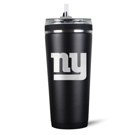 26FlexBlack-C_NFL_26ozFlexBottle_NewYorkGiants_Black_Back_Shadow - GOLF LEAGUE