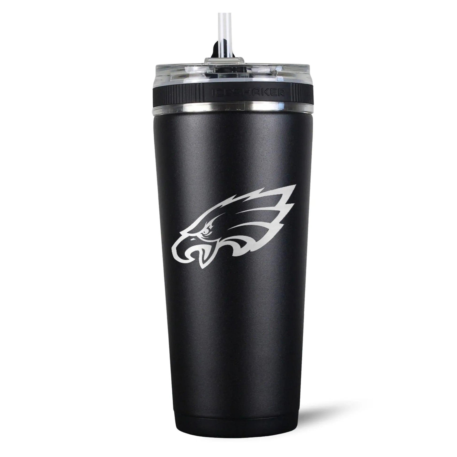 26FlexBlack-C_NFL_26ozFlexBottle_PhildelphiaEagles_Black_Back_shadow - GOLF LEAGUE