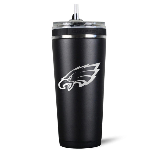 26FlexBlack-C_NFL_26ozFlexBottle_PhildelphiaEagles_Black_Back_shadow - GOLF LEAGUE