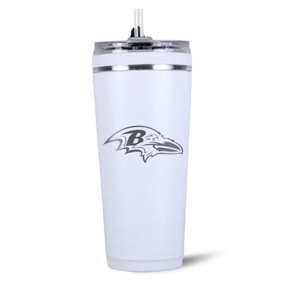 26FlexWhite-C_NFL_26ozFlexBottle_BaltimoreRavens_Back_Shadow - GOLF LEAGUE