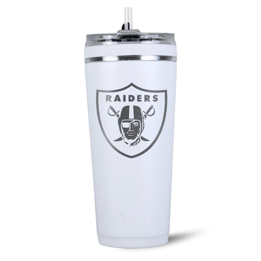 26FlexWhite-C_NFL_26ozFlexBottle_LasVegasRaiders_Back_Shadow - GOLF LEAGUE