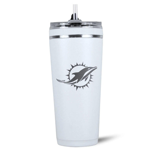 26FlexWhite-C_NFL_26ozFlexBottle_MiamiDolphins_Back_Shadow - GOLF LEAGUE