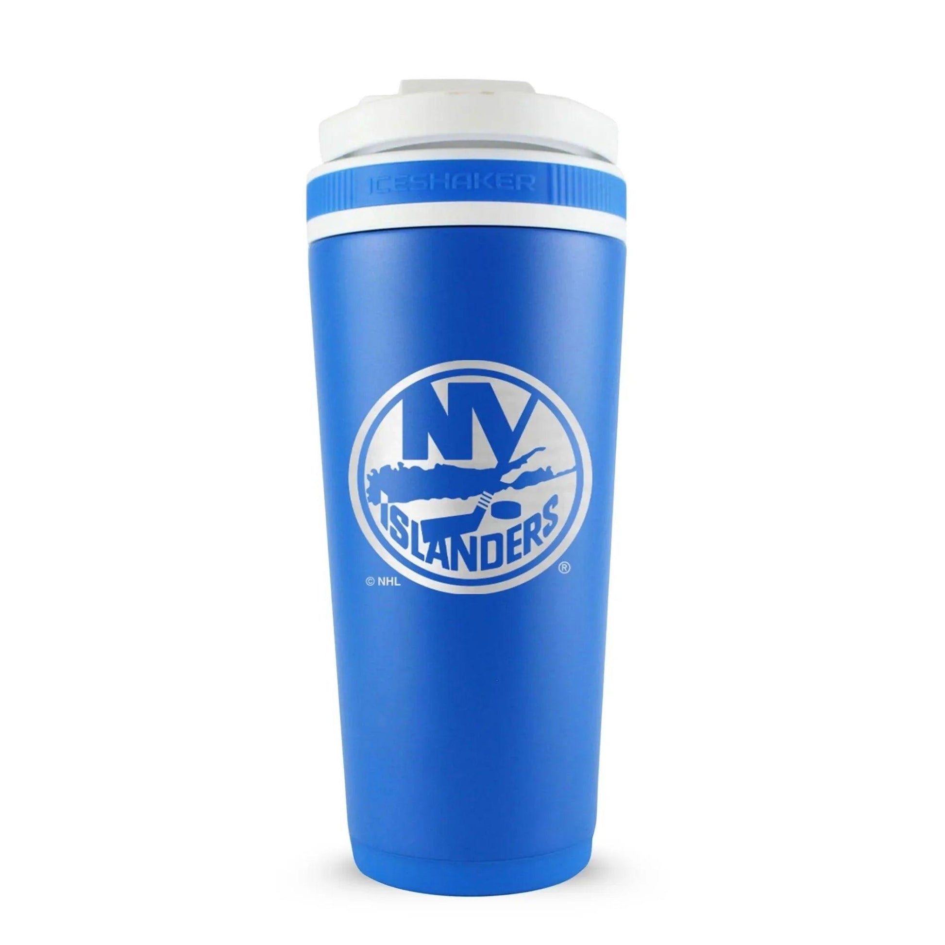 26ROYAL-NHLISLANDERS-C_26OZICESHAKER_ROYALBLUE_BACK - GOLF LEAGUE